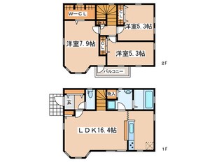 ＭｅＲｉｓｅ　Ｇ棟の物件間取画像